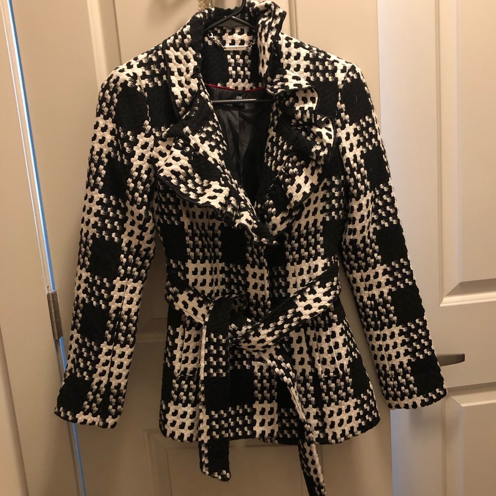 Black and White checkered coat